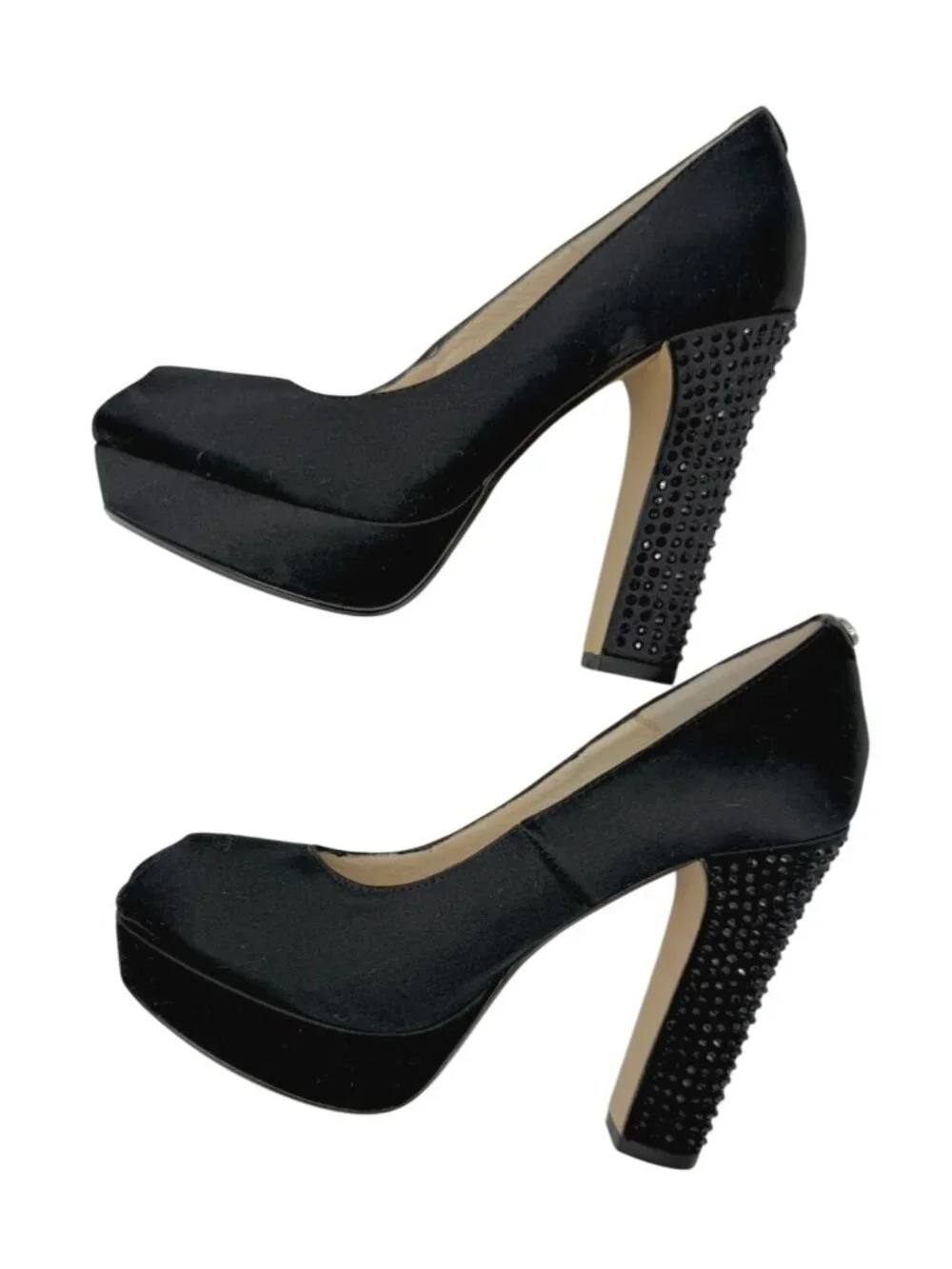 Michael Kors Nadia pumps Black Rhinestone embellished heel - Size 5